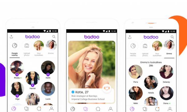Funciones de la aplicación Badoo (Fuente: Google)