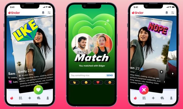 Tinder app features (Source: Google)